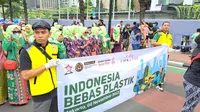 Car Free Day Jakarta pagi ini diwarnai kampanye Aksi Indonesia Bebas Plastik. Kampanye tersebut diinisiasi oleh Persatuan Umat Buddha Indonesia (Permabudhi) (Istimewa)