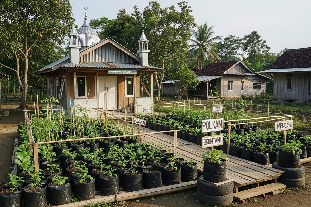 ide kebun di mushola kecil tanpa modal besar