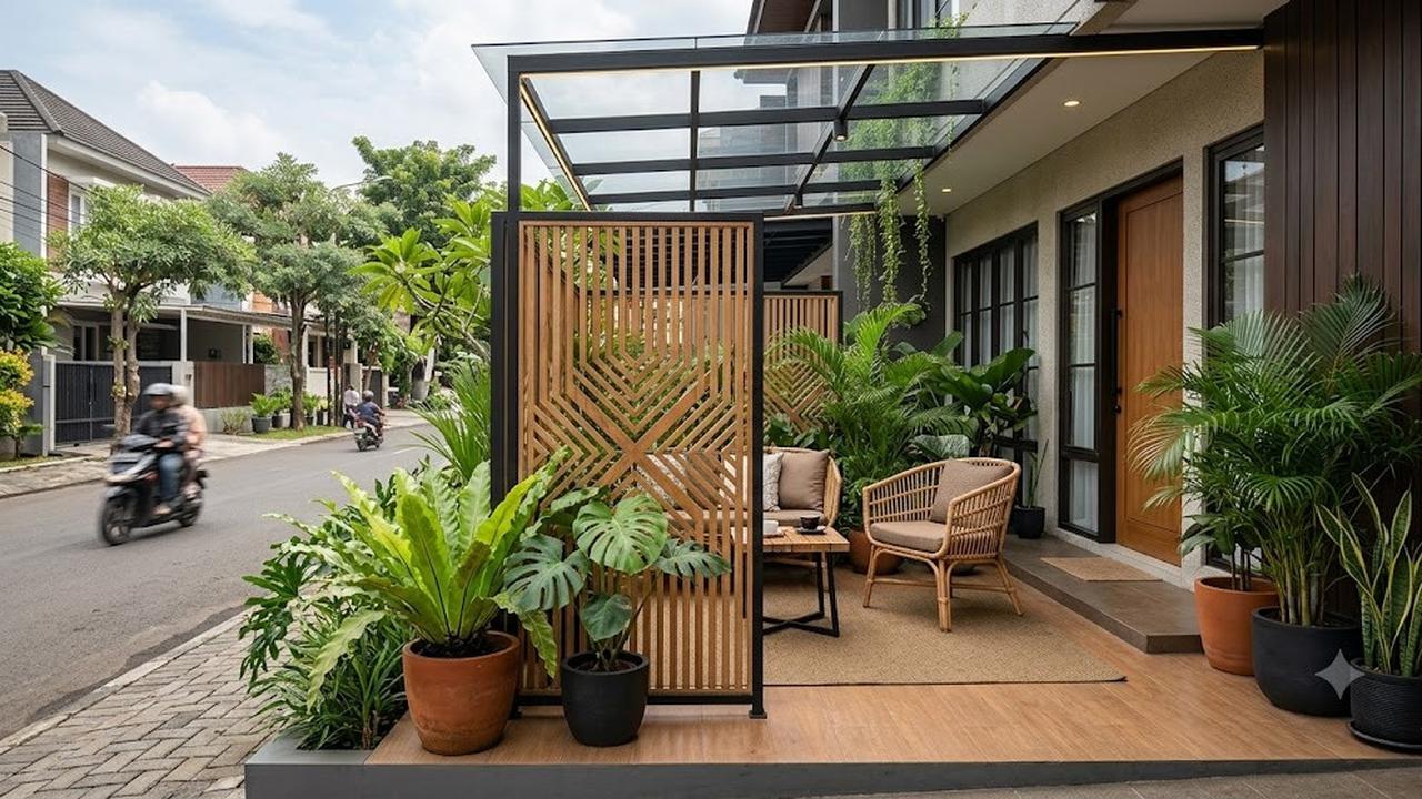 8 Desain Sekat Teras agar Rumah Tidak Terlihat Langsung dari Jalan, Solusi Privasi Tanpa Renovasi Besar