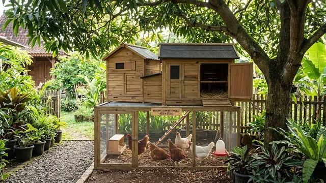 Ide Kandang Ayam yang Bisa Dibuat di Bawah Pohon/AI Generated