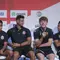 Pemain Oxford United, Ole Romeny (kedua dari kanan) pada sesi konferensi pers Piala Presiden 2025 hari Jumat (04/07/2025). (Muhammad Iqbal Ichsan/Bola.com)