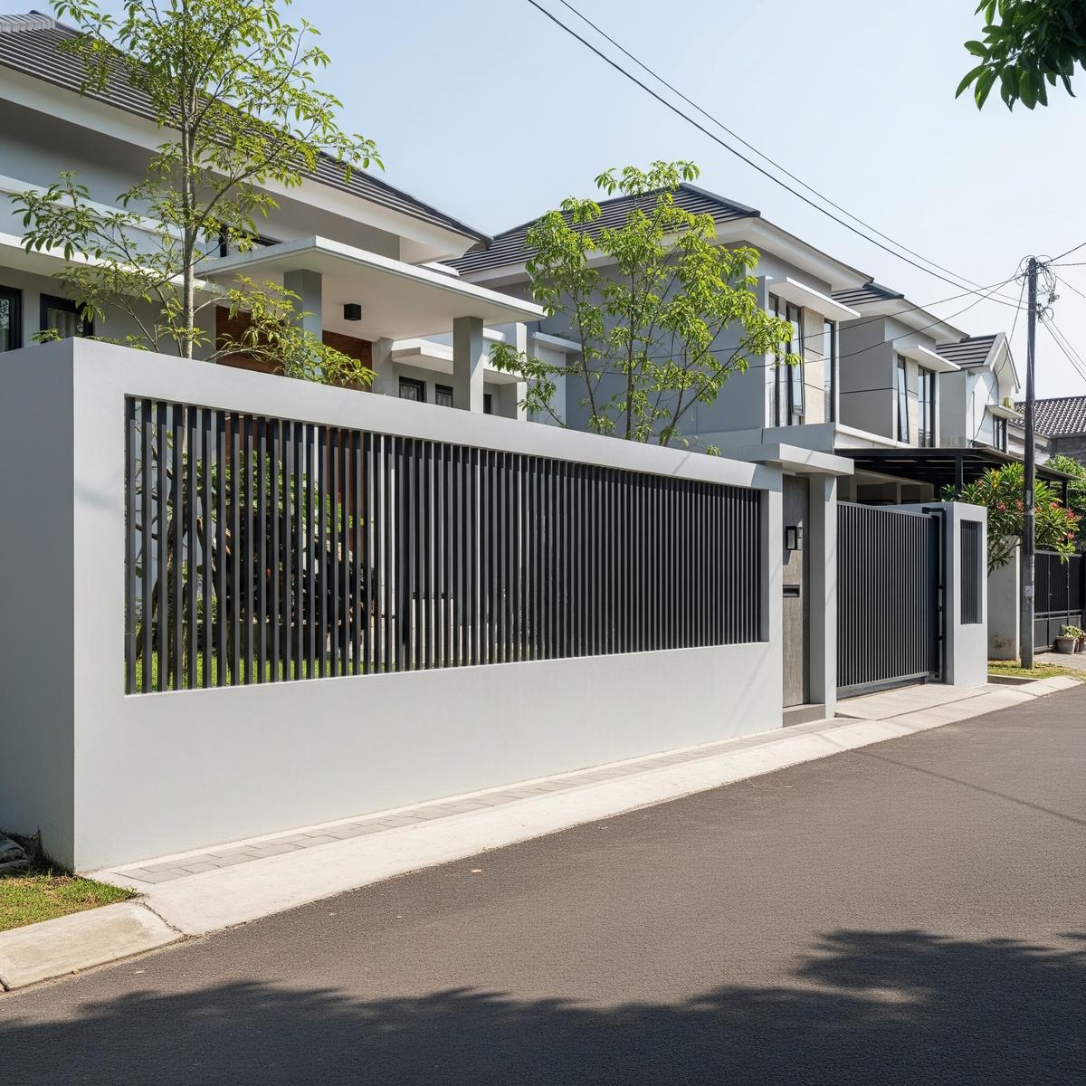 6 Ide Pagar Rumah Tanpa Pilar Besar, Tampilan Fasad Lebih Modern dan Lapang