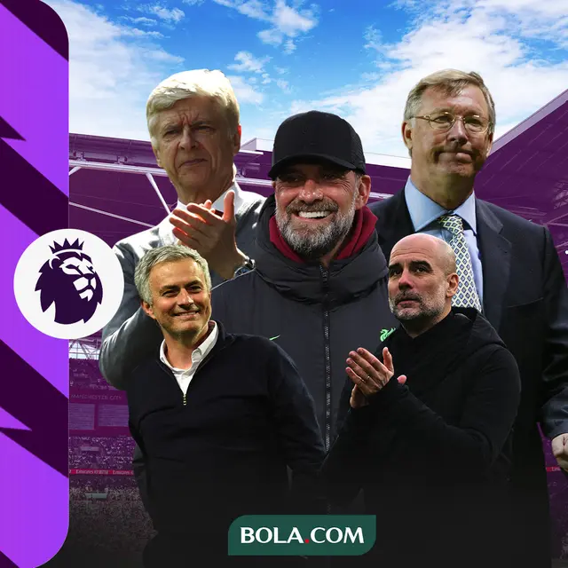 Liga Inggris - Sir Alex Ferguson, Arsene Wenger, Pep Guardiola, Jurgen Klopp, Jose Mourinho