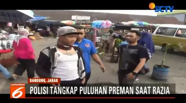 Tak hanya preman, petugas kepolisian juga menyisir sejumlah warung penjual minuman keras atau miras.