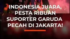 Ribuan suporter Timnas Indonesia tumpah ruah di kawasan Bundaran Hotel Indonesia, Jakarta, Senin malam hingga Selasa dini hari. Mereka merayakan keberhasilan skuad Garuda menjuarai FIFA ASEAN Cup 2026 setelah mengalahkan Thailand melalui drama adu penalti dengan skor 4-2 (2-2) di Stadion Gelora B...
