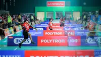 Fase screening Audisi Umum PB Djarum 2025 di GOR Djarum, Jati, Kudus, Jawa Tengah, Senin (8/9/2025). (Bola.com/Bagaskara Lazuardi)