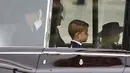 Pangeran George, Putri Charlotte, Kate Middleton, serta Camilla dalam Pemakaman Ratu Elizabeth II. (Foto: Hannah McKay/Pool Photo via AP)