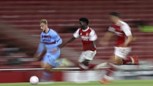 Gol Eddie Nketiah Antar Arsenal Bungkam West Ham 2-1