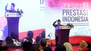 Kepala UKP Pancasila Yudi Latif saat memberikan sambutan pada Festival Prestasi Indonesia yang diselenggarakan Unit Kerja Presiden Pembinaan Ideologi Pancasila di JCC, Jakarta, Senin (21/8). (Liputan6.com/Johan Tallo)