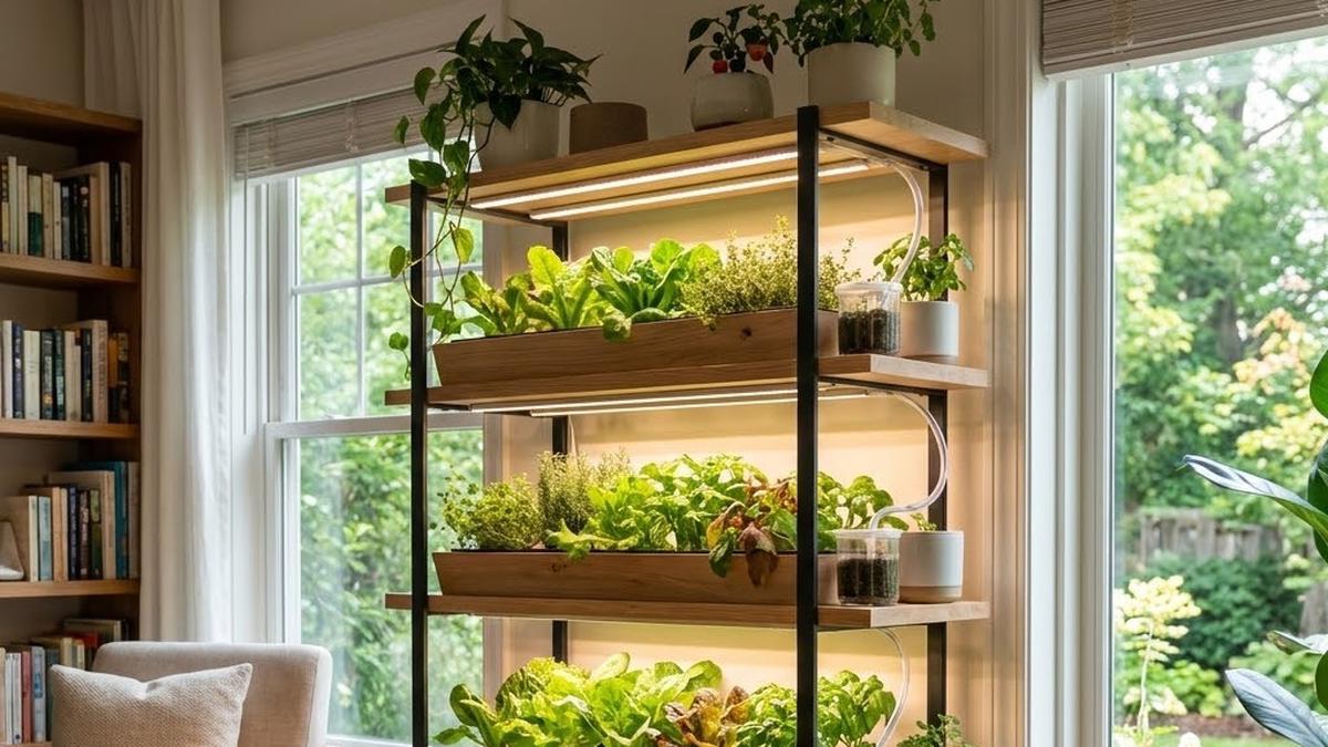 7 Inspirasi Rak Hidroponik Indoor Estetik, Hadirkan Nuansa Hijau di Dalam Rumah