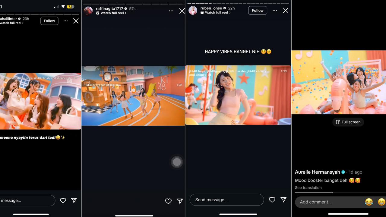 Deretan Publik Figur, Atta, Aurel, Ruben hingga Raffi Terpikat Jingle MV JKT48 x Shopee Lebih Hemat, Lebih Cepat! Lagunya Auto Joget