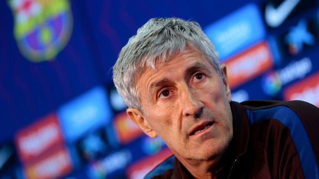 Pelatih Barcelona, Quique Setien.