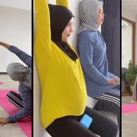 Pemeran Ryana Dea sedang hamil anak ketiga. Usia kandungan istri Puadin Redi itu sudah 37 minggu. Posisi bayi juga sudah siap lahir. Meski demikian, ia tetap yoga untuk memperlancar kelahirannya. Berikut potretnya yoga diusia kehamilan 9 bulan. [Instagram/ryana_dea]