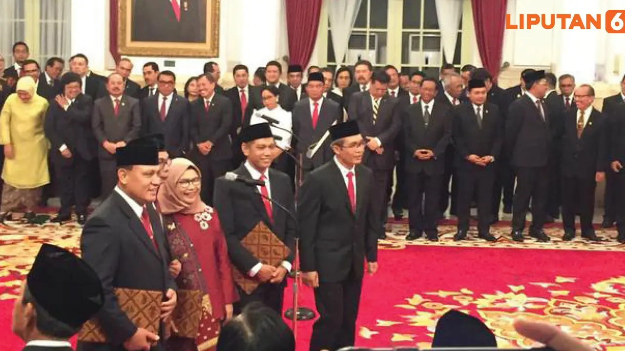 Banner Infografis Pelantikan Dewan Pengawas dan Pimpinan KPK 2019-2023.