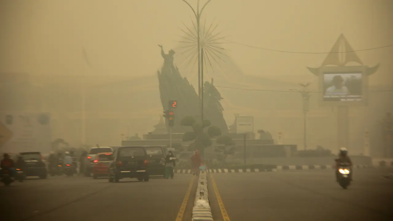 Kabut asap di Riau