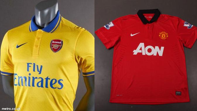 Jersey Tandang Arsenal Mirip Jersey Kandang Mu Bola Liputan6 Com