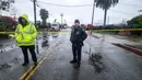 Cuaca ekstrem yang menyebabkan badai dan banjir saat ini tengah menerjang California. (AP Photo/Ringo H.W. Chiu)