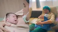 Momen Seleb Pria Peluk Anaknya yang Baru Lahir (Sumber: Instagram/