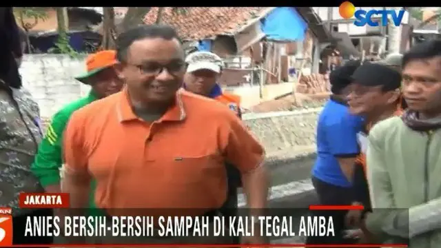 Gerebek Sampah, Anies Jadi Pasukan Oranye Terjun ke Kali