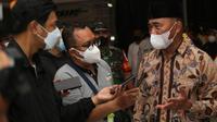 Menko PMK Muhadjir Effendy menanggapi pemberhentian Terawan Agus Putranto dari keanggotaan IDI di sela kunjungan di Kabupaten Musi Rawas, Sumatera Selatan pada Kamis, 31 Maret 2022. (Dok Kemenko PMK RI)