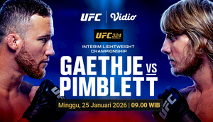 Nonton Live Streaming UFC 324: Justin Gathje vs Paddy Pimblett, Tayang Eksklusif di Vidio