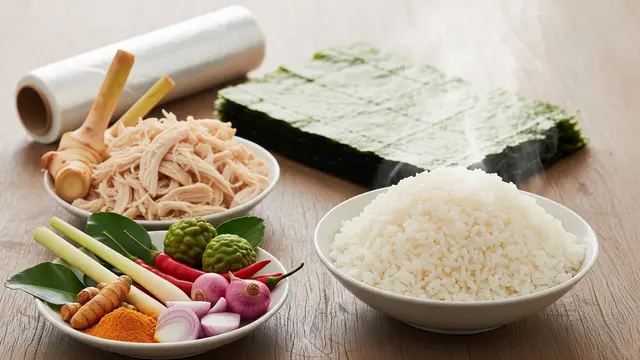 Resep Onigiri Ayam Suwir Bumbu Bebek (AI Generated)
