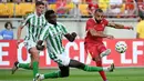 Liverpool mengawali tur pramusim 2024 dengan kemenangan. The Reds berhasil membungkam Real Betis dengan skor 1-0, Sabtu (27/7/2024) pagi WIB. (AFP/Justin Berl)