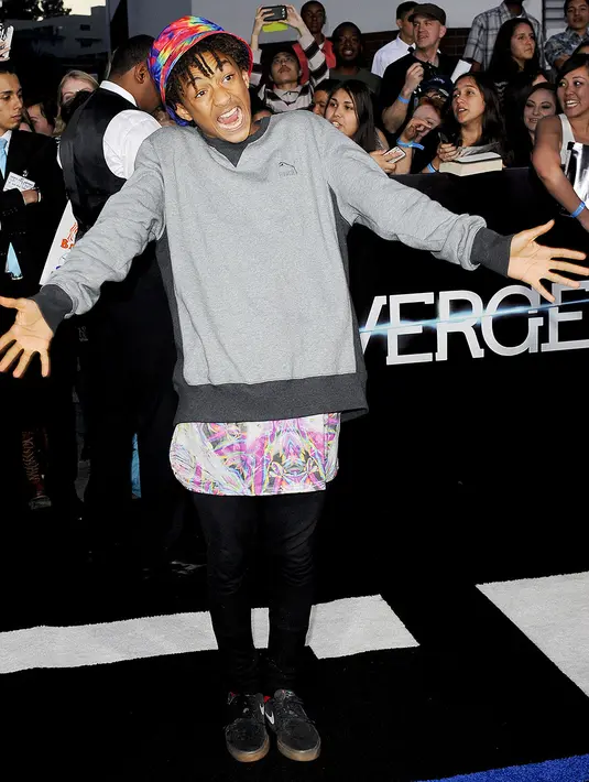 Jaden Smith di Premier Divergent pada 2014 lalu. (BROADIMAGE/REX/SHUTTERSTOCK/HollywoodLife)