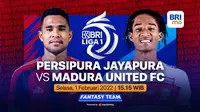 Jadwal BRI Liga 1 Selasa, 1 Februari : Madura United Vs Persipura Jayapura