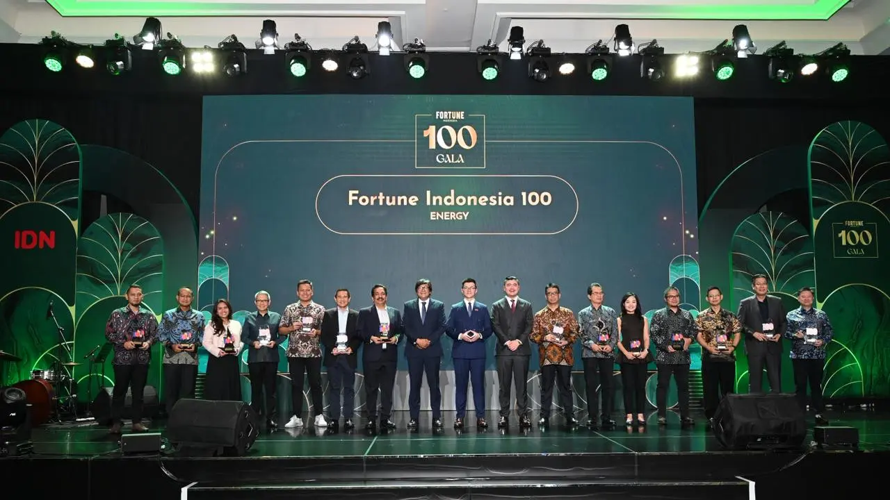 Pada acara Fortune Indonesia 100 Gala yang berlangsung di Jakarta, Jumat, 12 September 2025, Pertamina mencatatkan posisi puncak pada Fortune Indonesia 100. (Foto: Pertamina)