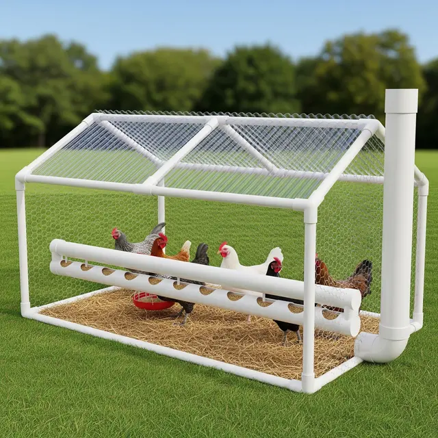 Desain Kandang Ayam Murah dengan Sistem Pakan Otomatis (Gemini AI)