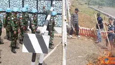 Citizen6, Sentul: Satgas Zeni Konga juga melaksanakan praktek terhadap teori yang diberikan, seperti gangguan pada saat konvoi, prosedur penindakan, dan penanganan pengungsi baik refugee maupun IDP. (Pengirim: Badarudin Bakri).
