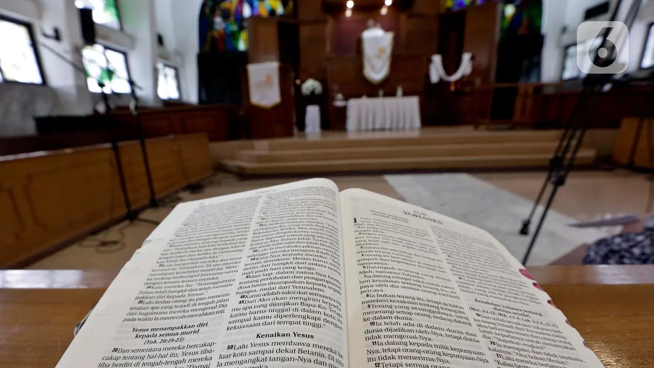 Suasana Misa Online Kenaikan Yesus Kristus di Tengah Pandemi