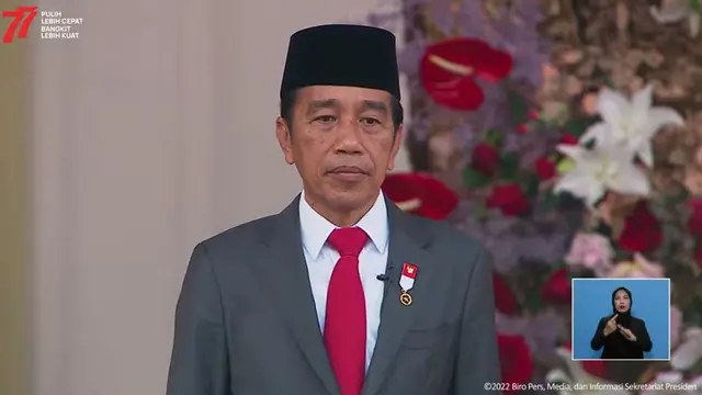 Presiden Jokowi dan Wapres Ma'ruf Amin Kompak Kenakan Setelan Jas di Upacara Penurunan Bendera