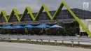 Suasana Rest Area 538 tol Sragen-Ngawi di kilometer 538 jalan tol Solo-Ngawi, Jawa Tengah, Rabu (28/11). Tampak beberapa makanan khas daerah setempat atau makanan tradisional yang disajikan. (Liputan6.com/Angga Yuniar)