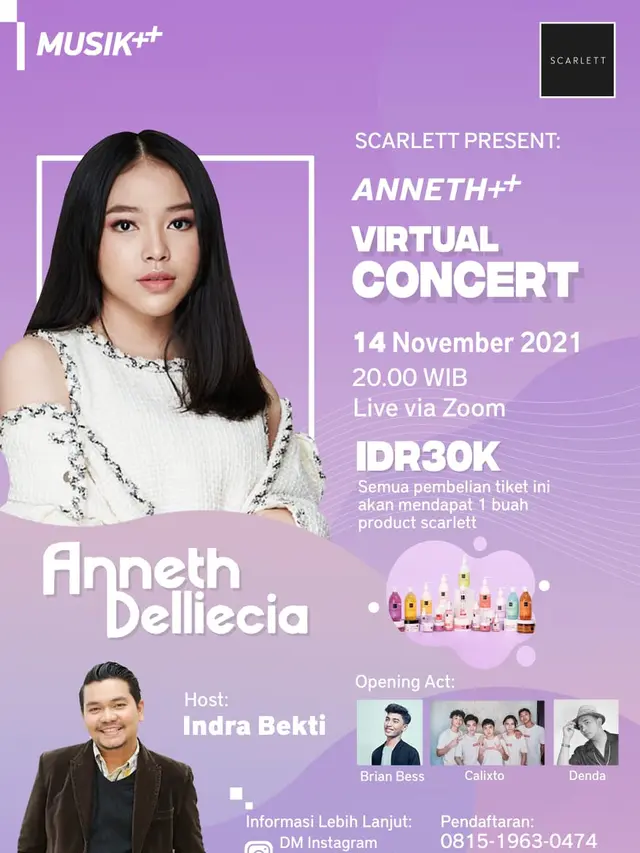 Konser Virtual Anneth ++ digelar pada 14 November 2021