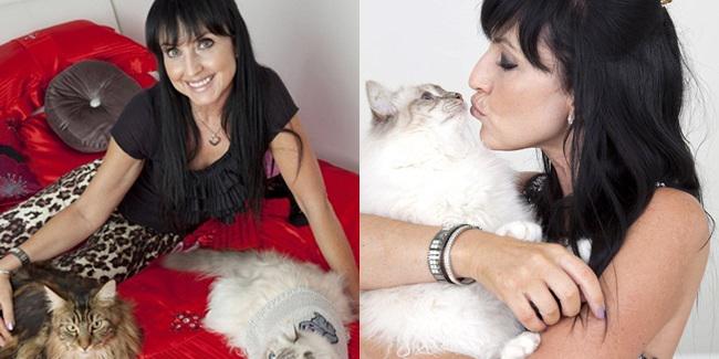 Tabitha yang merasa tak butuh pria karena sudah memiliki dua kucing yang sangat dicintainya. | Foto: copyright dailymail.co.uk