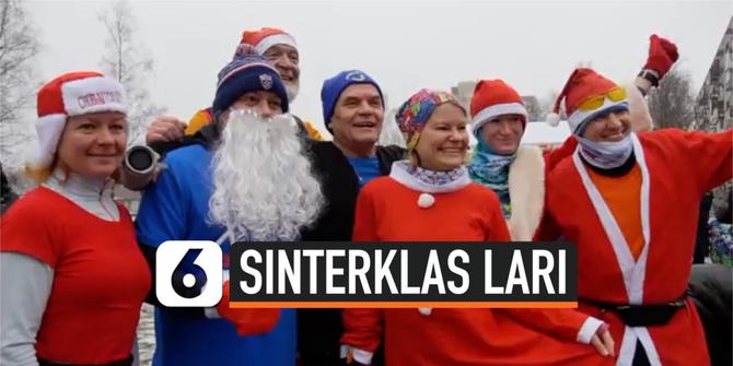 VIDEO: Unik! Lomba Lari Sinterklas Digelar di Rusia