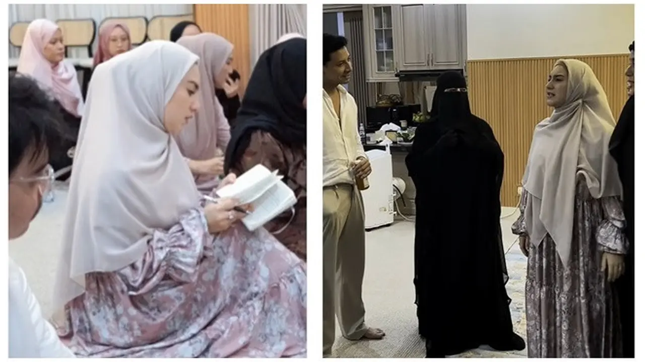 8 Potret Irish Bella Gelar Pengajian di Rumah, Penuh Kehangatan