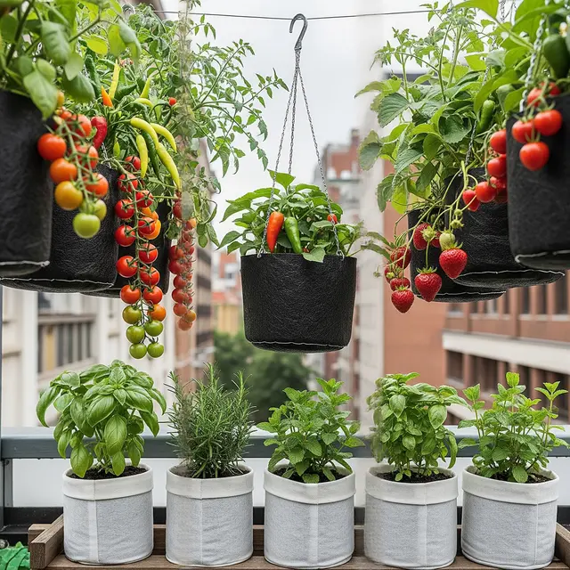 Kebun Sayur di Teras Sempit yang Tetap Subur Tanpa Siram Setiap Hari (Image by Gemini AI)