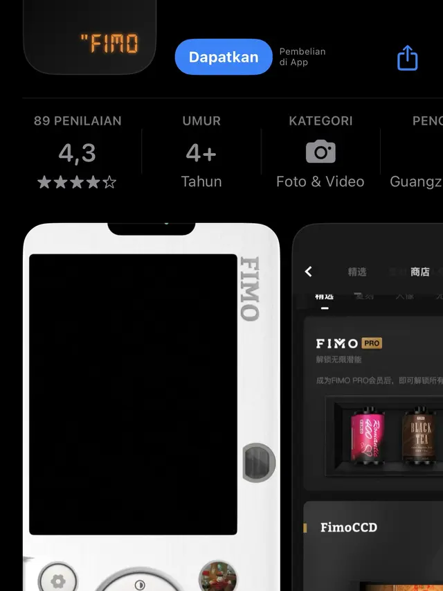 FIMO Analog Camera Aplikasi Edit Foto Vintage Terbaik di HP