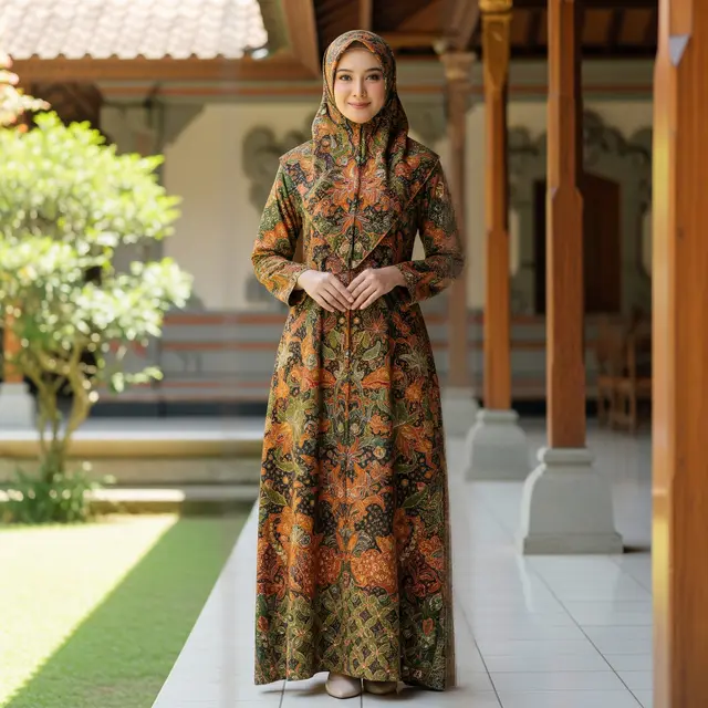 9 Model Gamis Batik Wanita untuk Seragam Arisan, Tampil Kompak dan Anggun