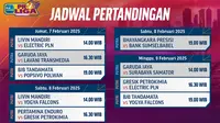 Dapatkan jadwal PLN Mobile Proliga 2025 pada putaran II di Vidio Pekan Ini. Saksikan tim jagoan Anda dan dukung atlet nasional dan internasional yang berlaga di PLN Mobile Proliga hanya di Vidio. (sum. doc. vidio.com)