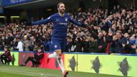 Gonzalo Higuain menyumbangkan dua gol sekaligus membantu Chelsea menang 5-0 atas Huddersfield Town pada laga pekan ke-25 Premier League, di Stamford Bridge, Sabtu (2/2/2019). (AFP/CreditDANIEL LEAL-OLIVAS)