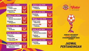 Jadwal ASEAN U19 Boys Champions 2026 pekan ini di Vidio. (doc. vidio)