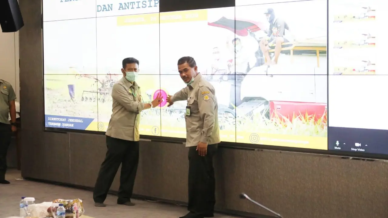 Mentan Syahrul Yasin Limpo di ruang Agriculture War Room (AWR), Senin (26/10/2020) Dok Kementan.