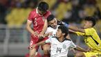 Timnas Indonesia U-20 berhasil memetik tiga poin penuh pada laga pertama di Grup F Kualifikasi Piala Asia U-20 2023 usai membungkam Timor Leste dengan empat gol tanpa balas di Stadion Gelora Bung Tomo, Surabaya, Rabu (14/9/2022) malam WIB. Hokky Caraka menjadi bintang kemenangan dengan mencetak hattrick. Ketiga golnya dicetak melalui dua sundulan kepala dan satu lewat sepakan kaki kanannya. (Bola.com/Ikhwan Yanuar)