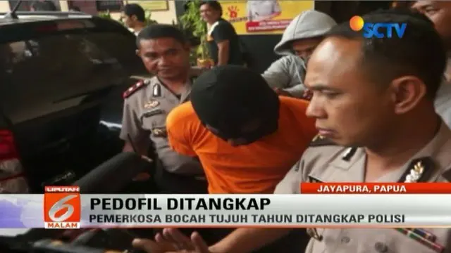 Polisi berhasil menangkap pelaku pemerkosa terhadap bocah berusia 7 tahun di Jayapura, Papua.