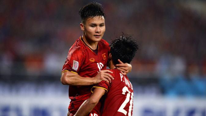 Gelandang Timnas Vietnam, Nguyen Quang Hai, menjadi pemain terbaik di Piala AFF 2018. (AFP/Nhac Nguyen)