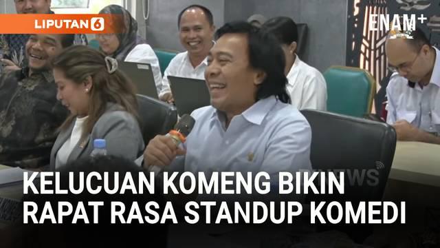 Komite II DPD RI menggelar Rapat Dengar Pendapat dengan Kementerian Perhutanan, Rabu (17/9). Senator asal Jawa Barat, Alfiansyah Bustami alias Komeng bikin ngakak namun tetap memberikan pandangan tajam.